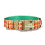 Orange Wave Personalized Dog Collar with Leas & Bow tie Set - iTalkPet