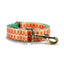 Orange Wave Personalized Dog Collar with Leas & Bow tie Set - iTalkPet