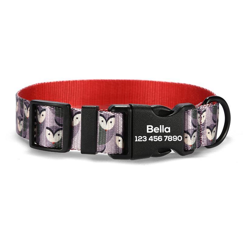 Owls Personalized Dog Collar with Leas & Bow tie Set - iTalkPet