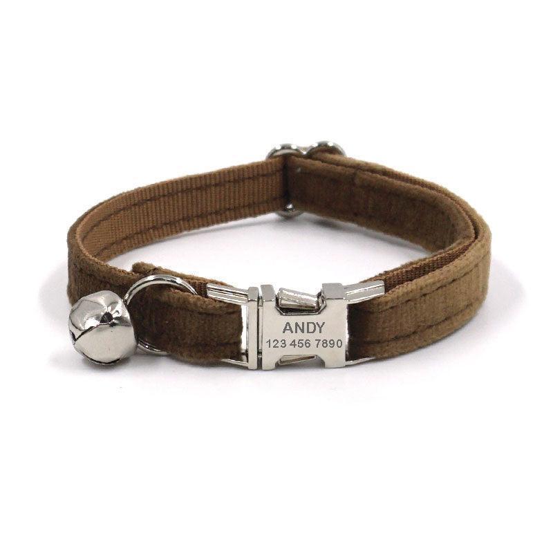 Personalized Cat Velvet Collar with Bell & Bow Tie - iTalkPet