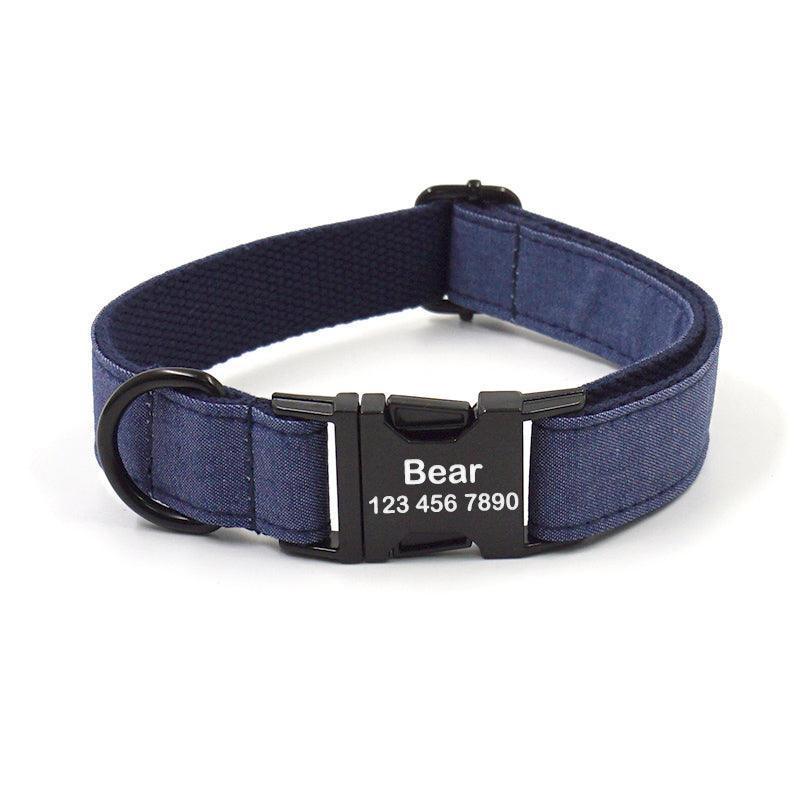 Personalized Pet Collars Print Custom Dog Collar With Leash Set Personalized pet collars print custom dog collar with leash set