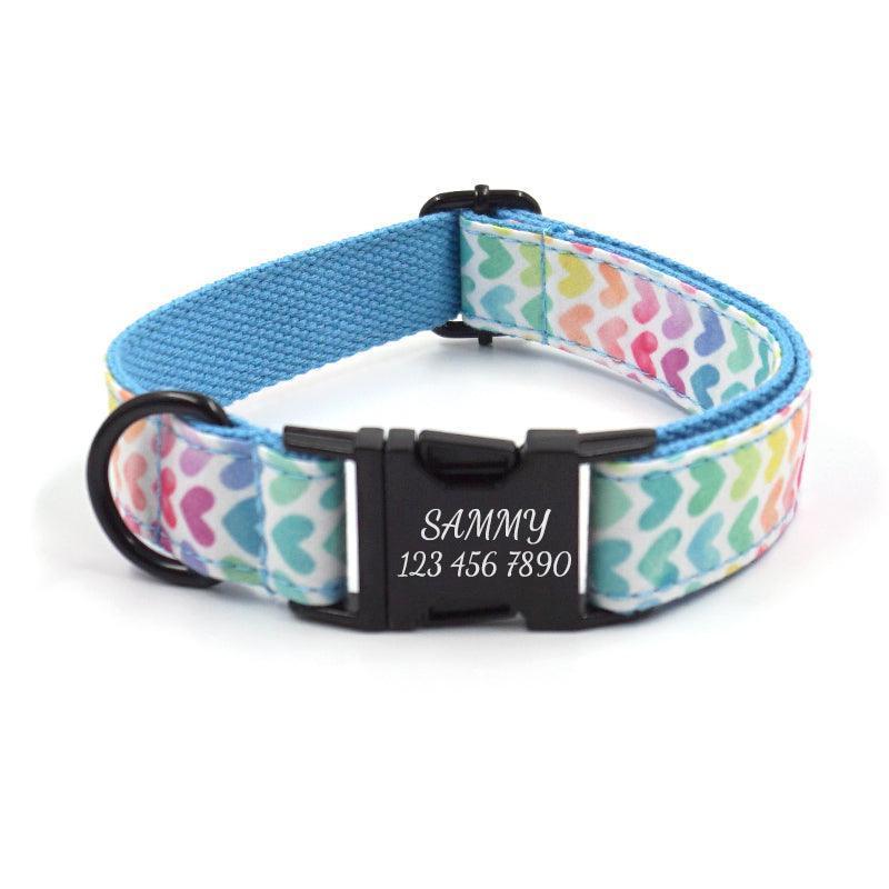 Personalized Pet Collars - Print Custom Dog Collar with Leash Set - iTalkPet