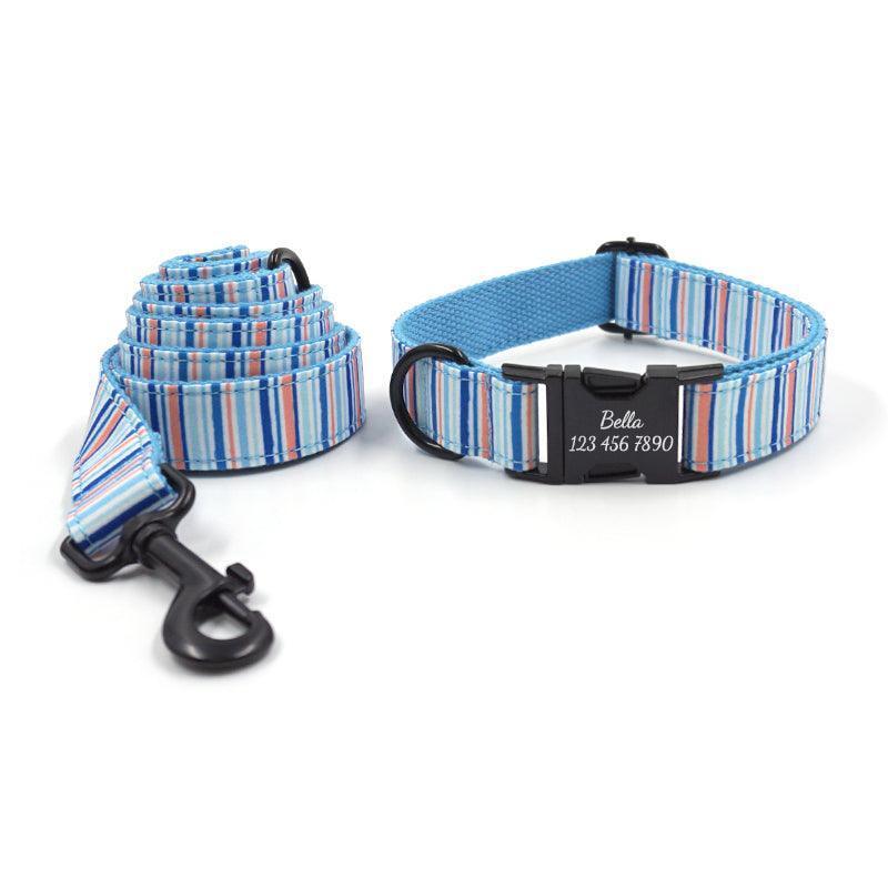 Personalized Pet Collars - Print Custom Dog Collar with Leash Set - iTalkPet