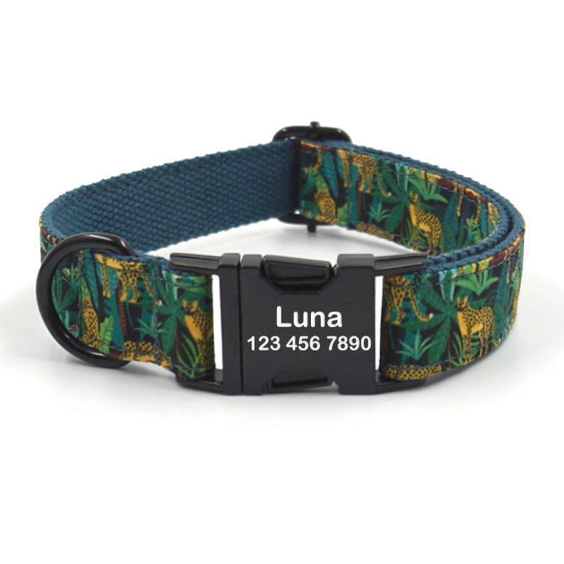 Personalized Pet Collars - Print Custom Dog Collar with Leash Set - iTalkPet