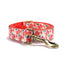 Pink Rose Personalized Dog Collar with Leas & Bow tie Set - iTalkPet