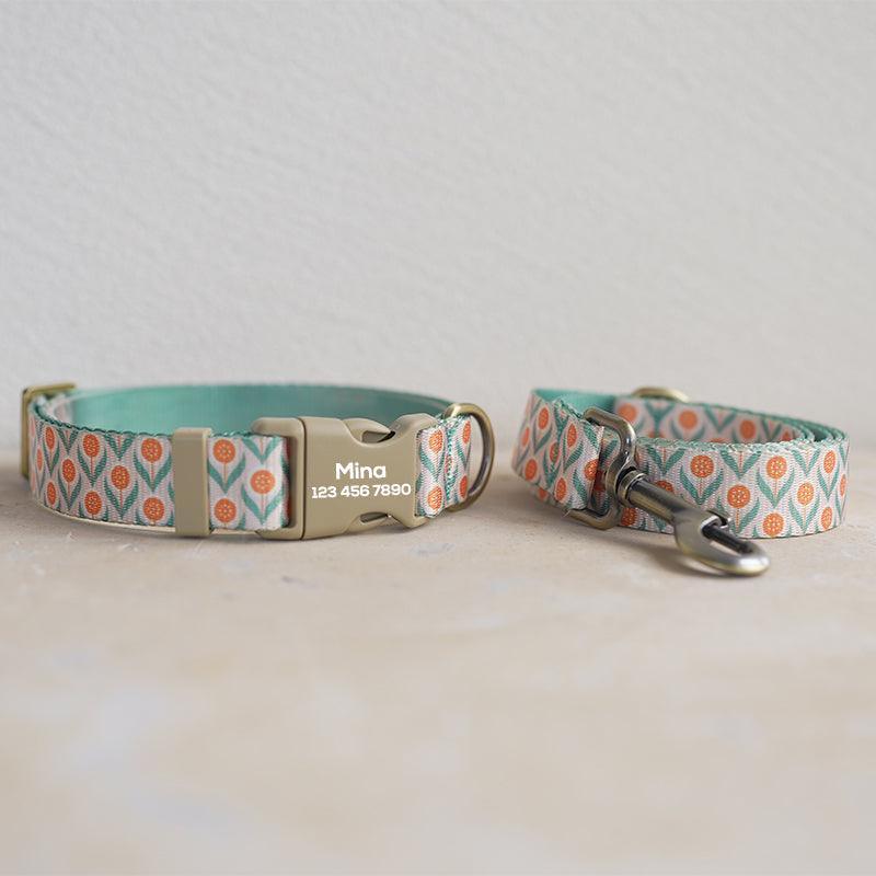 Poached Personalized Dog Collar with Leas & Bow tie Set - iTalkPet