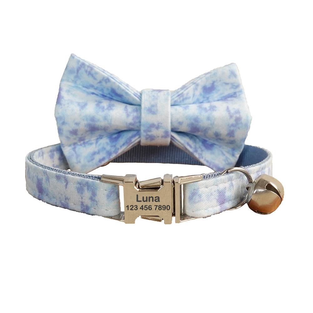 Print Cute Adjustable Personalized Cat Collar With Bell - iTalkPet