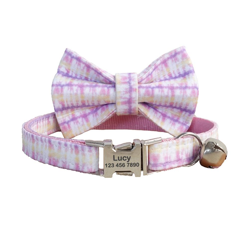 Print Cute Adjustable Personalized Cat Collar With Bell - iTalkPet