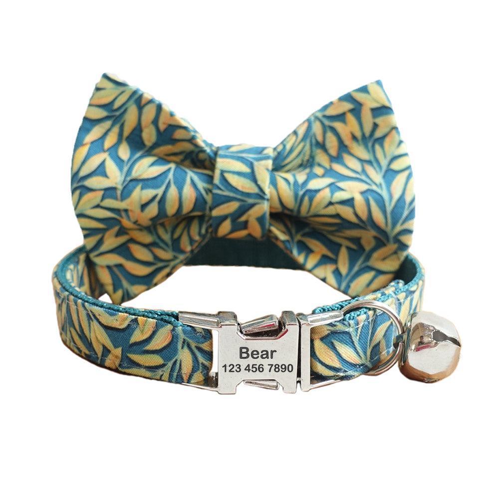 Print National Adjustable Personalized Cat Collar With Bell - iTalkPet