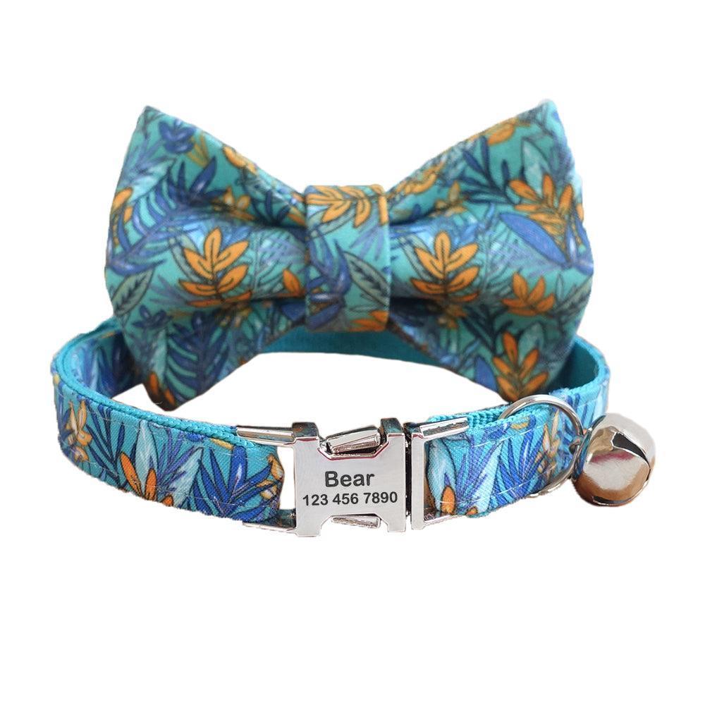 Print National Adjustable Personalized Cat Collar With Bell - iTalkPet