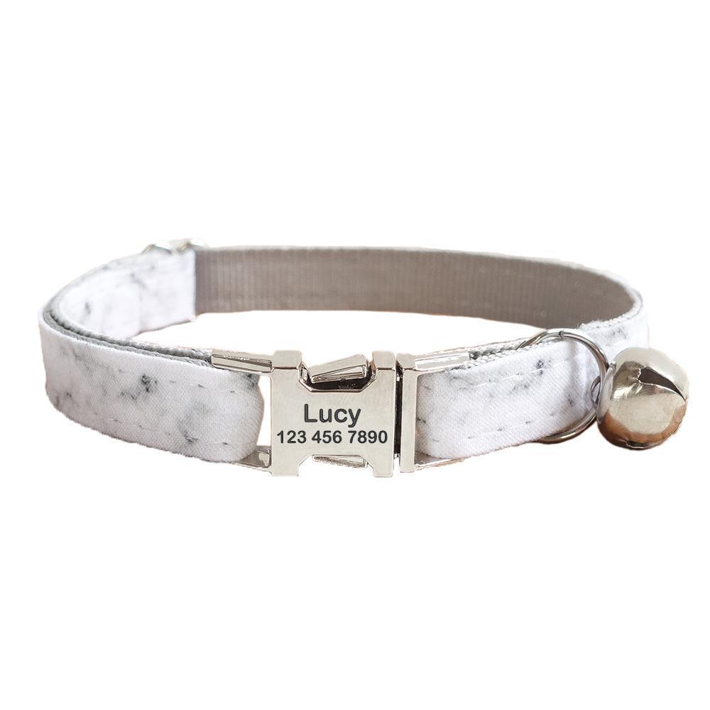 Print National Adjustable Personalized Cat Collar With Bell - iTalkPet