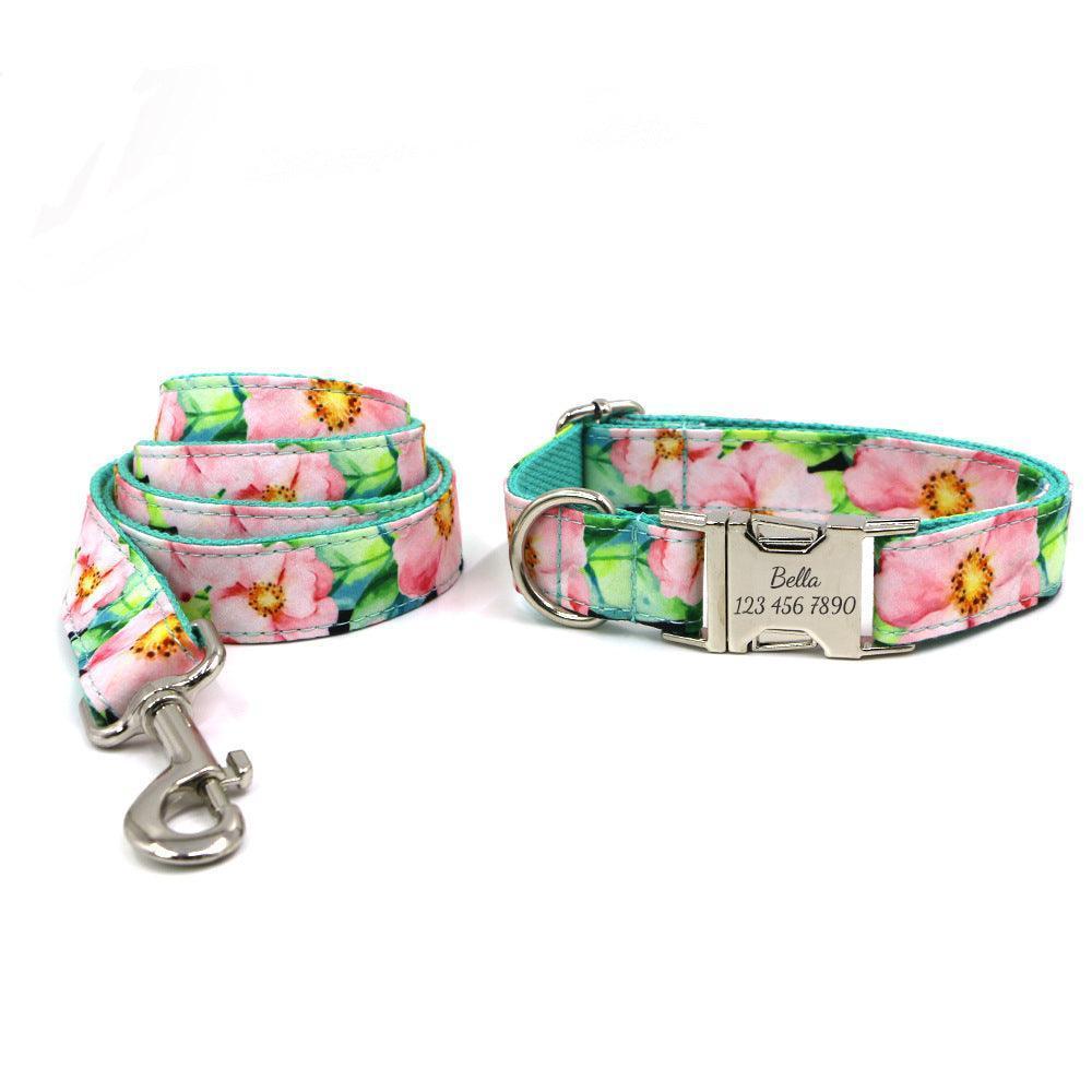 Print Personalized Dog Collars with Leash Set - iTalkPet