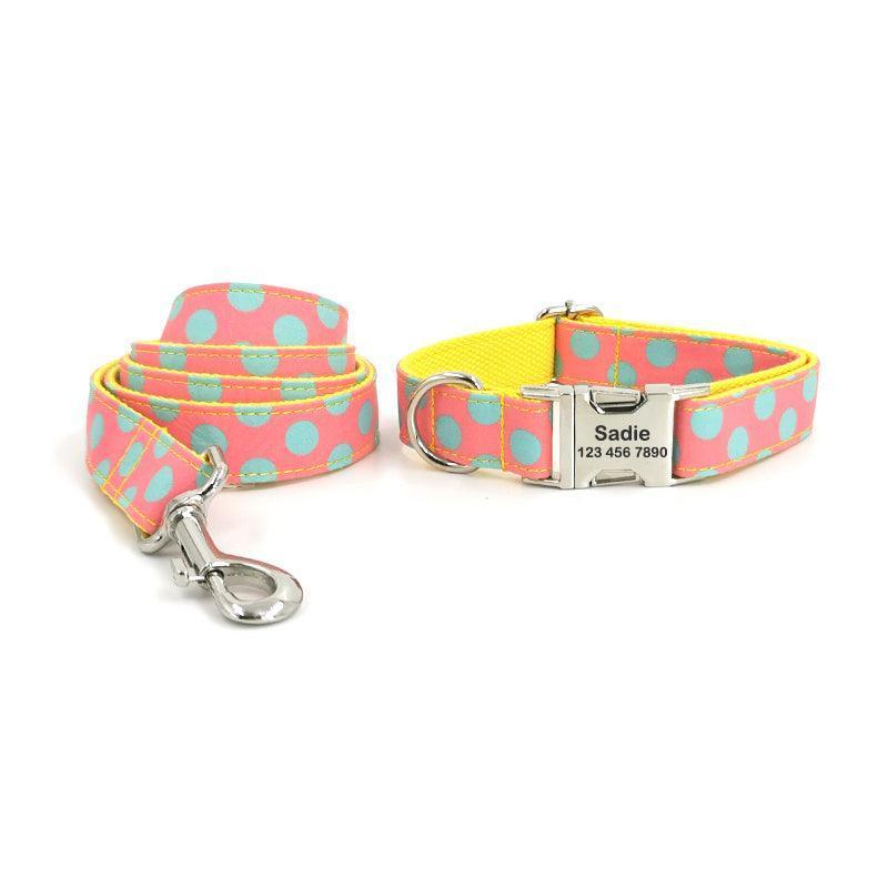 Print Personalized Dog Collars with Leash Set - iTalkPet