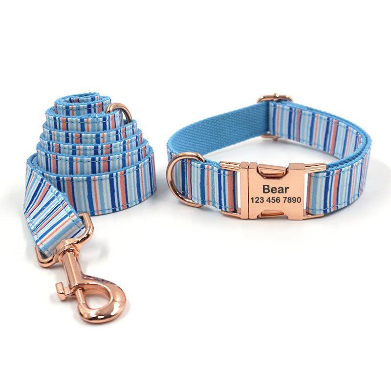 Print Personalized Pet Collars - Custom Dog Collar with Leash Set - iTalkPet