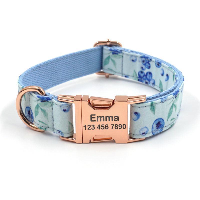 Print Personalized Pet Collars - Custom Dog Collar with Leash Set - iTalkPet