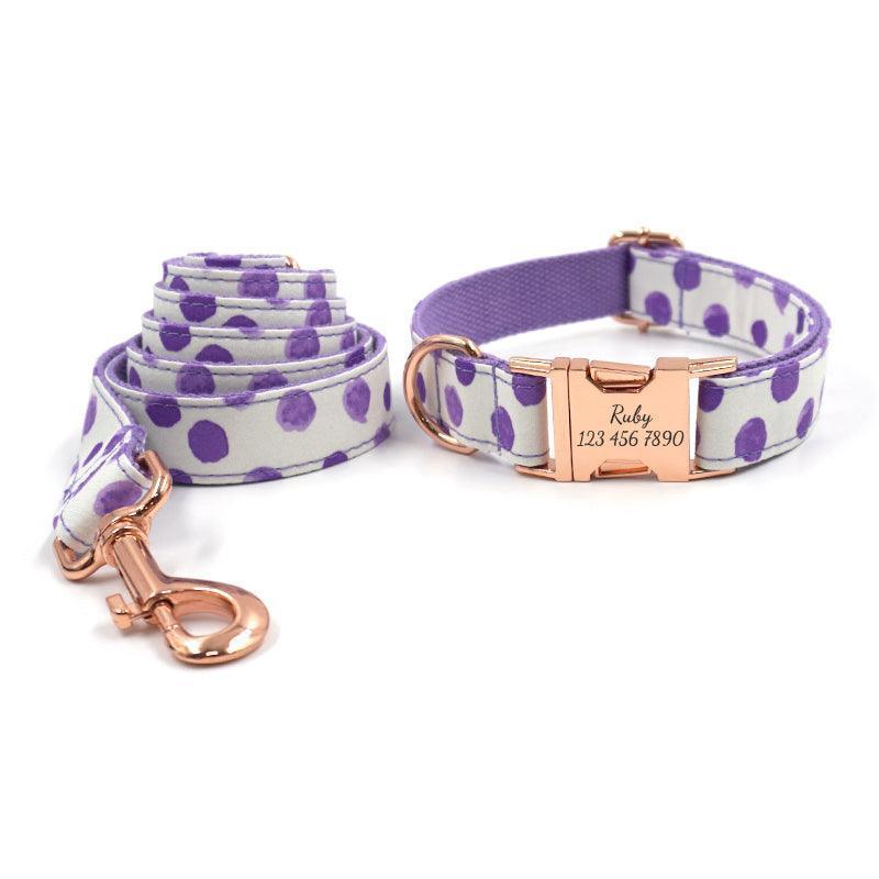 Print Personalized Pet Collars - Custom Dog Collar with Leash Set - iTalkPet