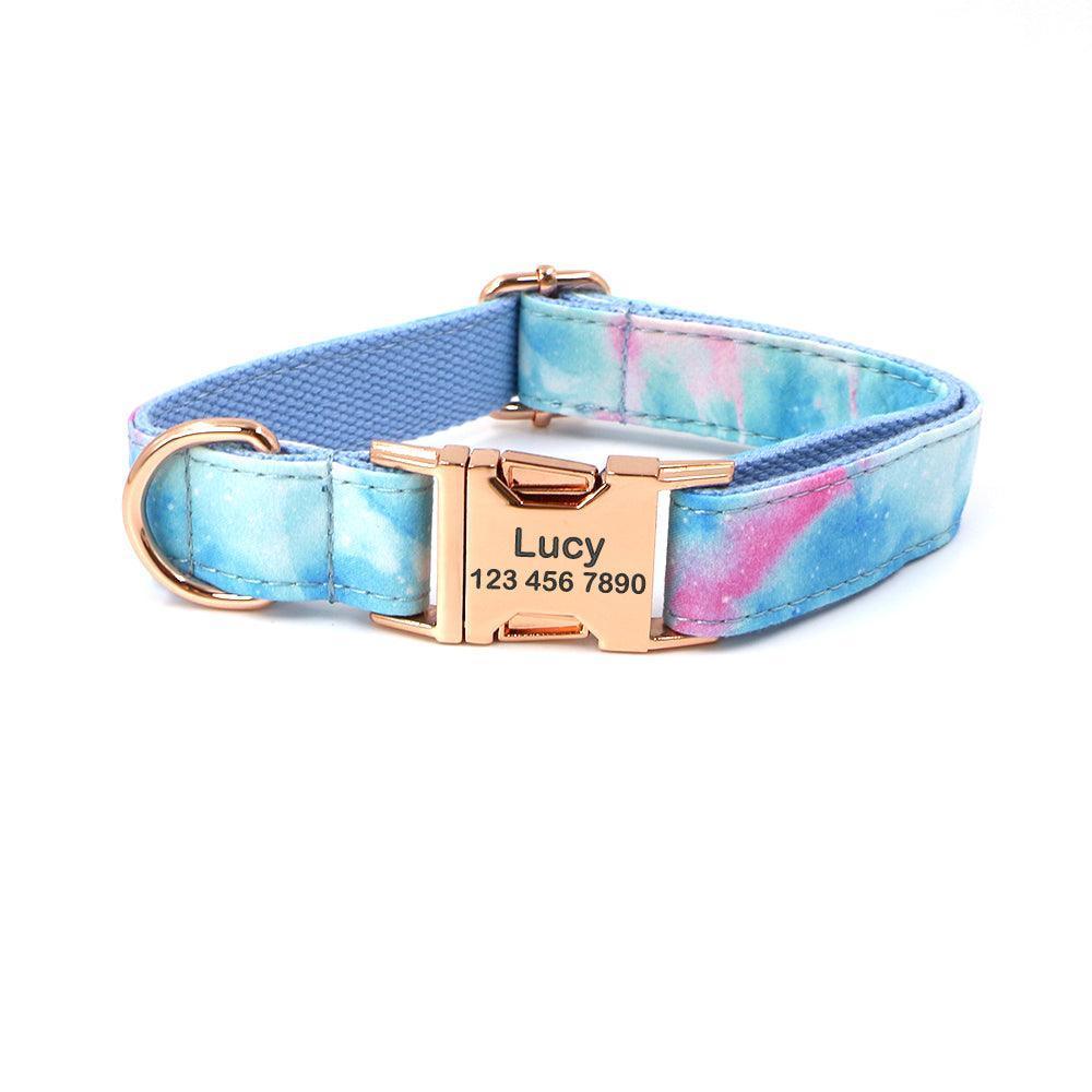 Print Personalized Pet Collars - Custom Dog Collar with Leash Set - iTalkPet