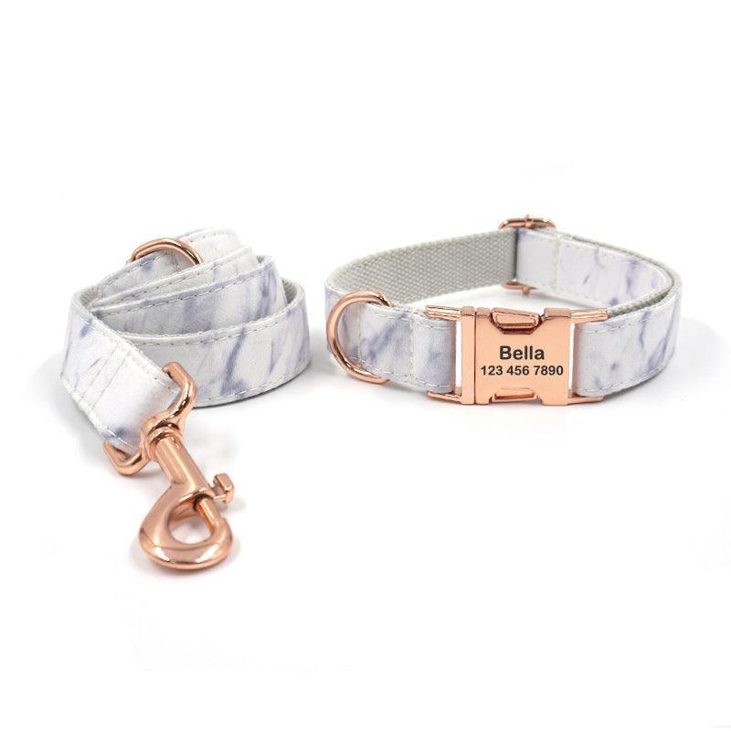 Print Personalized Pet Collars - Custom Dog Collar with Leash Set - iTalkPet