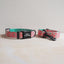 Red Leopard Personalized Dog Collar with Leas & Bow tie Set - iTalkPet