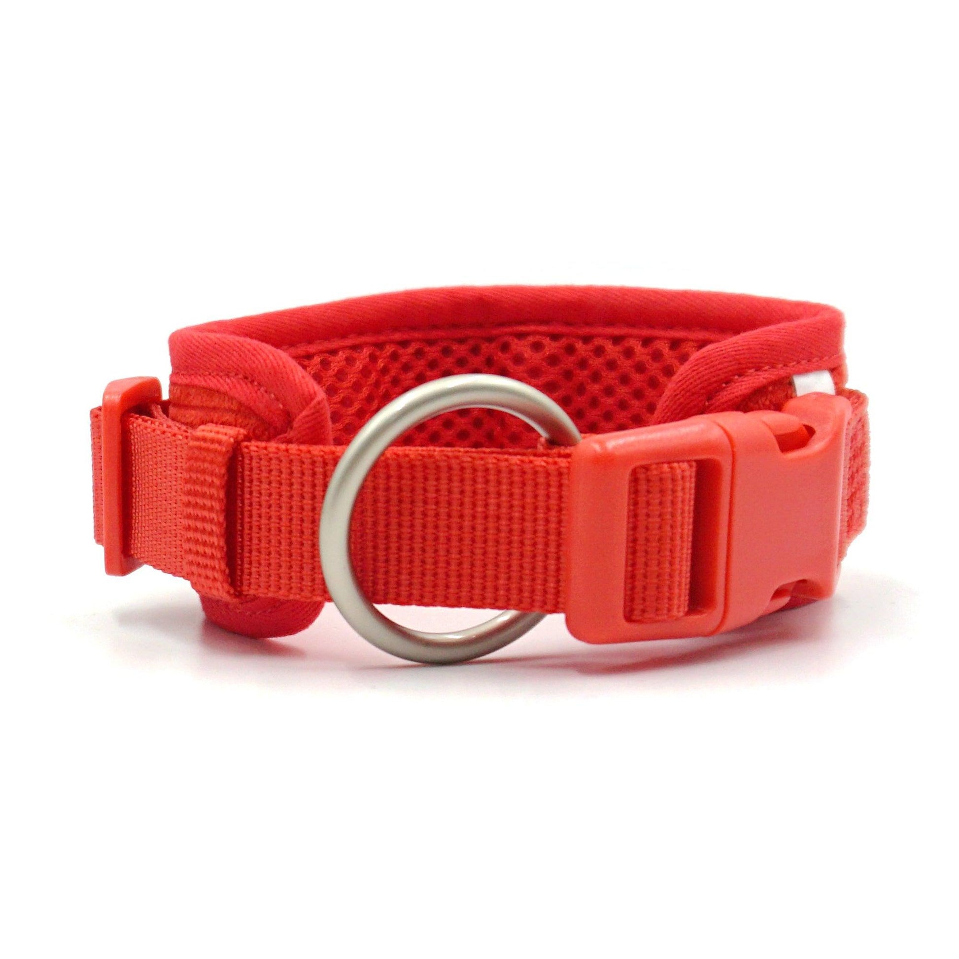 Red Striped Solid Personalized Dog Collar - iTalkPet