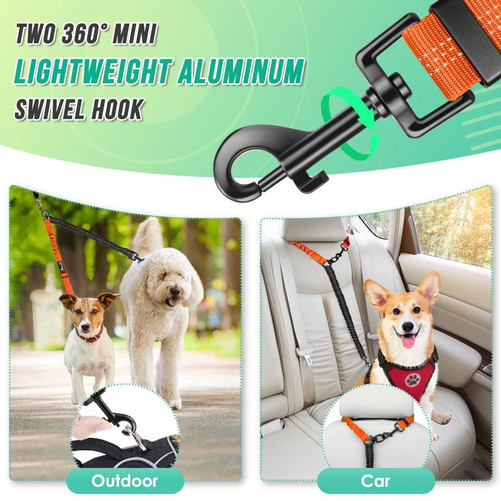 Reflecting Adjustable Double Dog Leash - iTalkPet