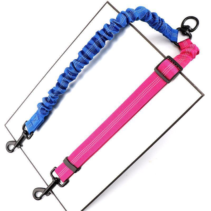 Reflecting Adjustable Double Dog Leash - iTalkPet