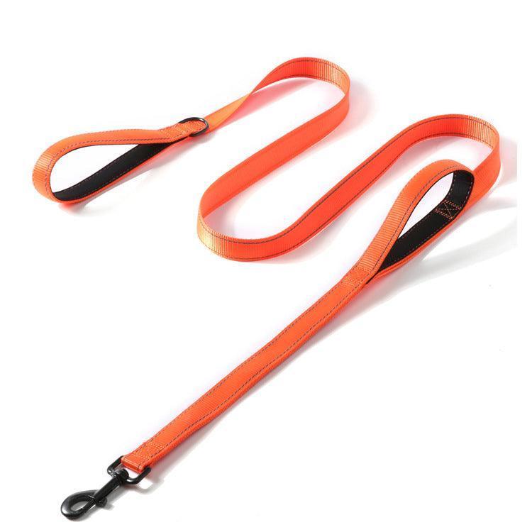 Reflective Padded Double Handle Traffic Dog Leash - iTalkPet