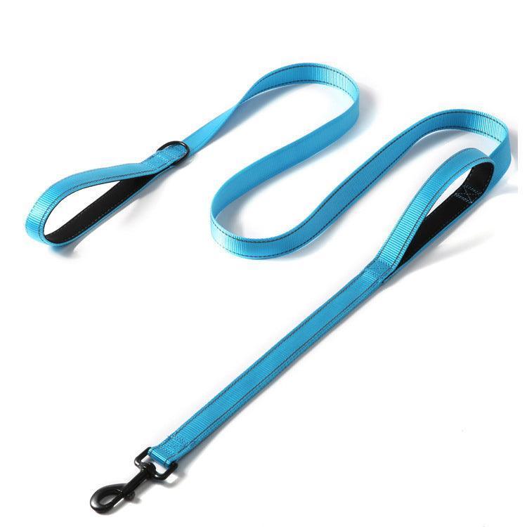 Reflective Padded Double Handle Traffic Dog Leash - iTalkPet