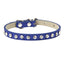 Rhinestone Cat Collar Cute Crystal Diamond Soft Suede PU Leather Puppy Collars - iTalkPet