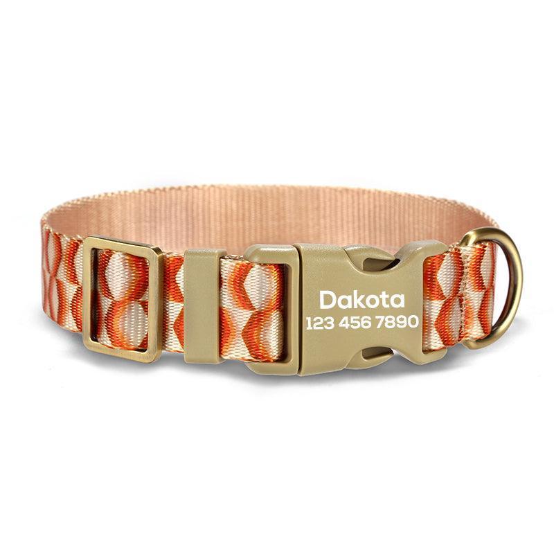 Rhombus Personalized Dog Collar with Leas & Bow tie Set - iTalkPet