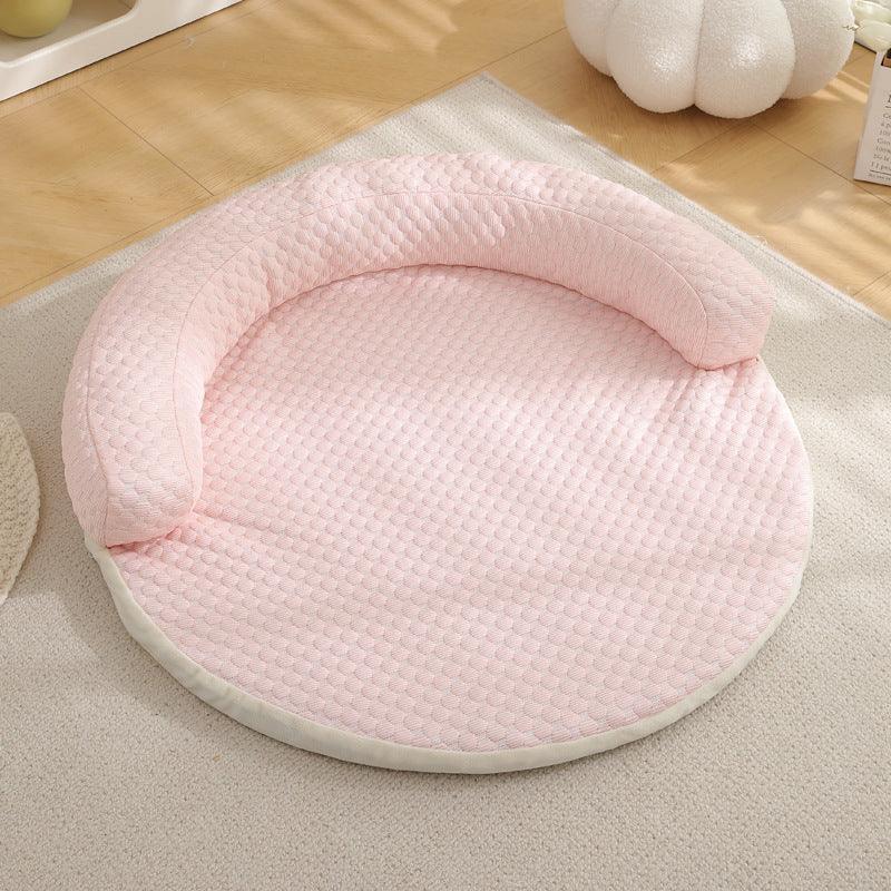 Round Pet Cool Mat Summer Cool Dog Bed - iTalkPet