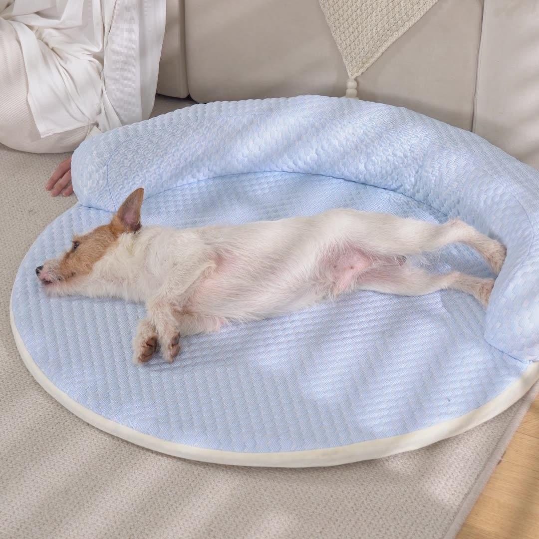 Round Pet Cool Mat Summer Cool Dog Bed - iTalkPet