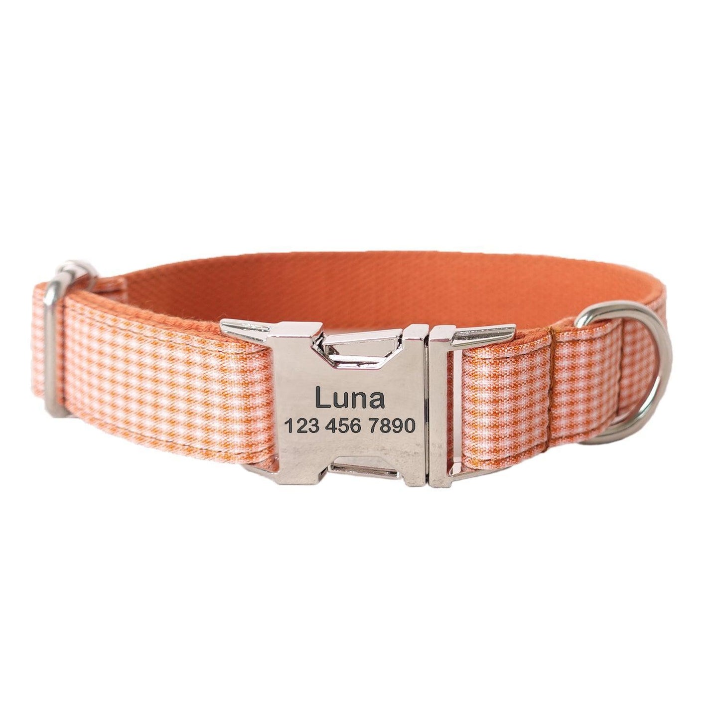 Small Grid Soft Personalized Dog Collar Set - iTalkPet