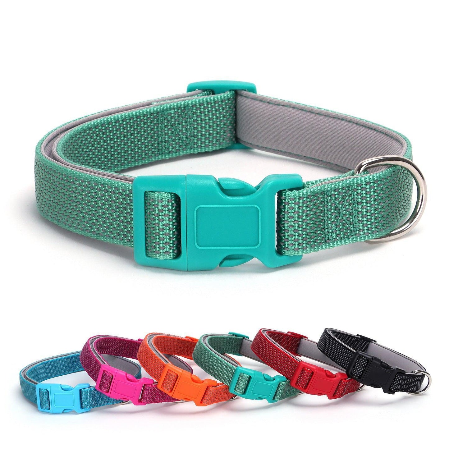 Soft Reflective Adjustable Dog Collar with Colorful Buckle - iTalkPet