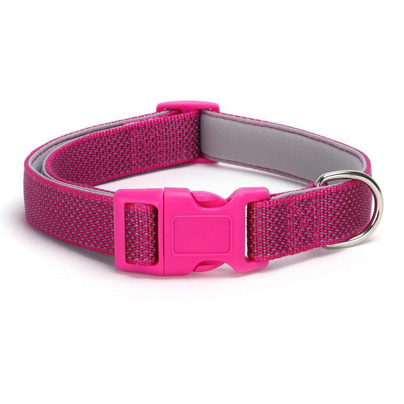 Soft Reflective Adjustable Dog Collar with Colorful Buckle - iTalkPet