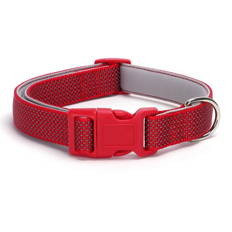 Soft Reflective Adjustable Dog Collar with Colorful Buckle - iTalkPet