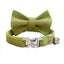 Solid Color Adjustable Personalized Cat Collar With Removable Bell & Bowtie - iTalkPet