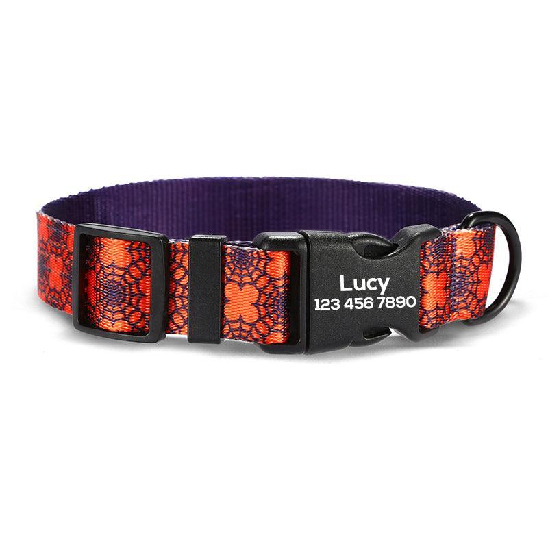 Spider Web Personalized Dog Collar with Leas & Bow tie Set - iTalkPet