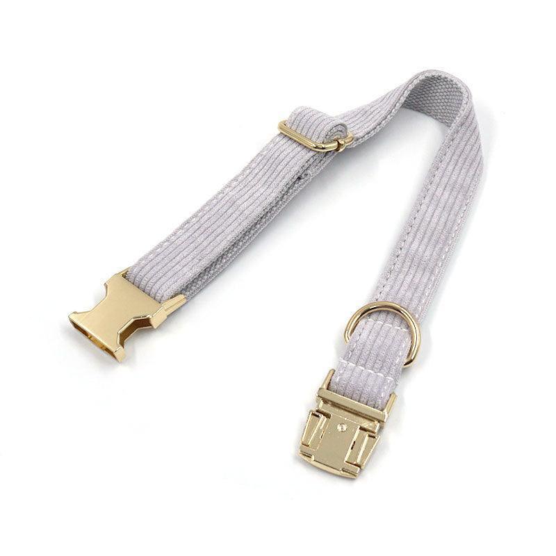 Stripe Velvet Personalized Dog Collar - iTalkPet