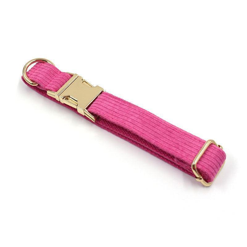 Stripe Velvet Personalized Dog Collar - iTalkPet