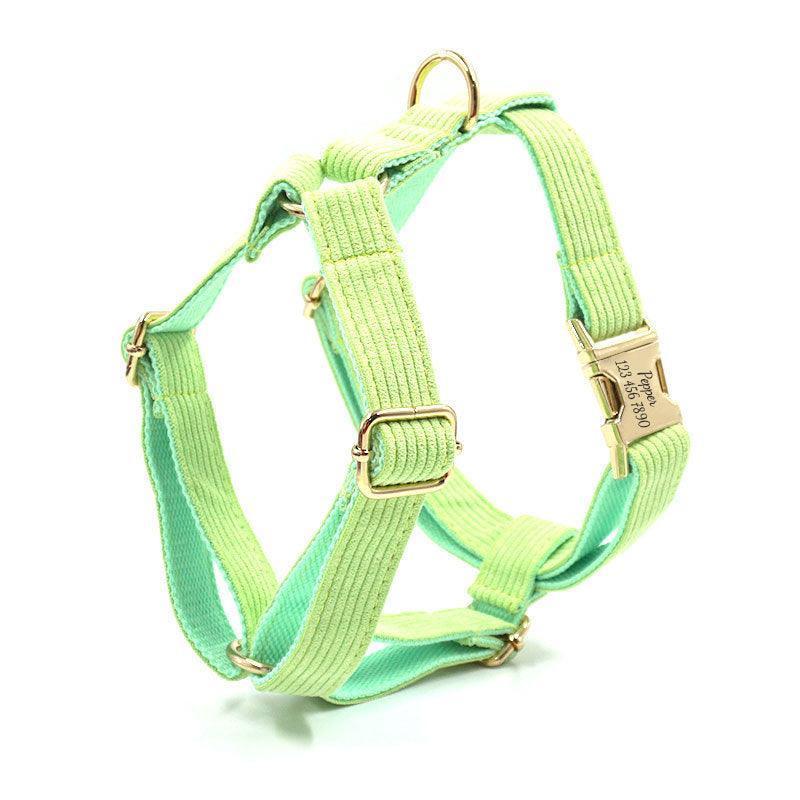 Stripe Velvet Personalized Dog Harness - iTalkPet