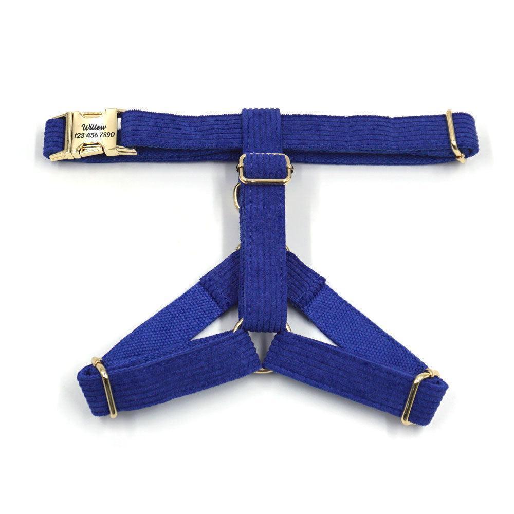 Stripe Velvet Personalized Dog Harness - iTalkPet