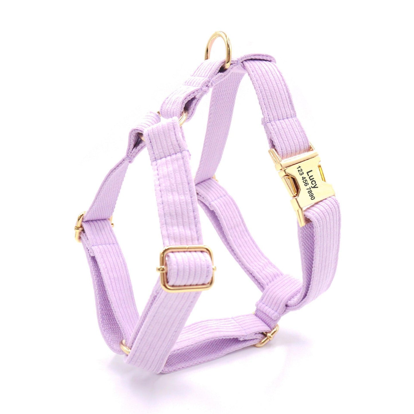 Stripe Velvet Personalized Dog Harness - iTalkPet