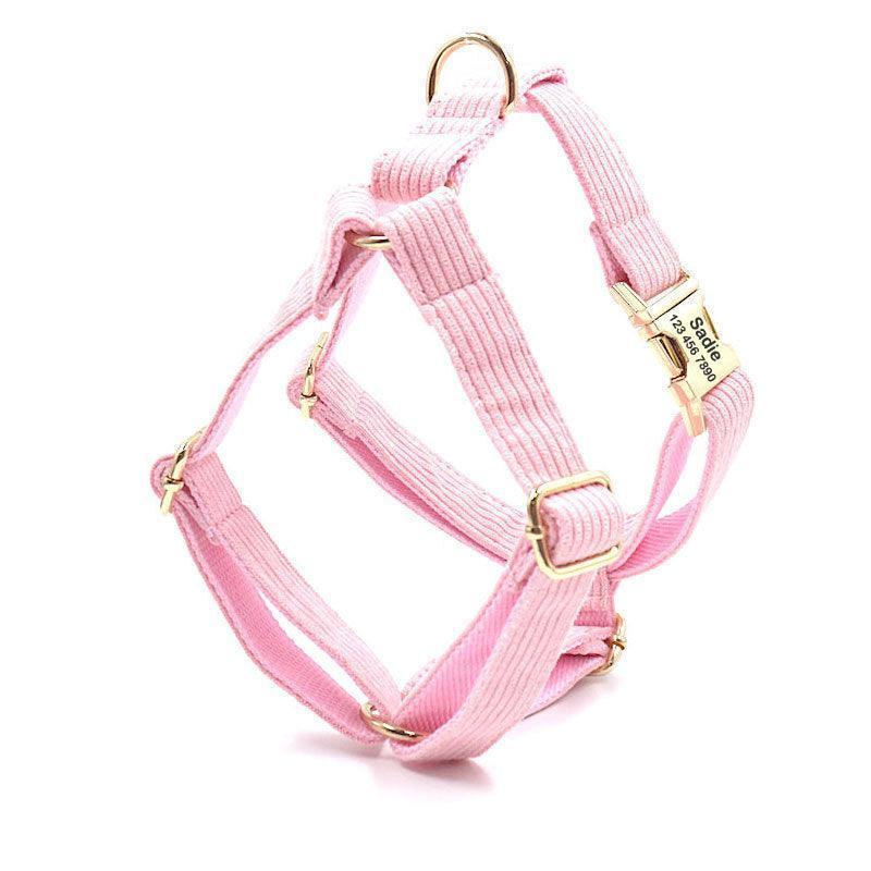 Stripe Velvet Personalized Dog Harness - iTalkPet