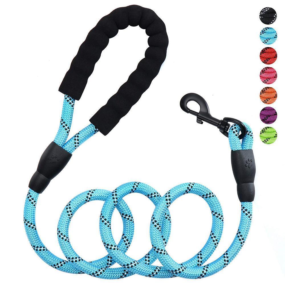 Strong Dog Leash with Comfortable Padded Handle and Highly Reflective Threads - iTalkPet