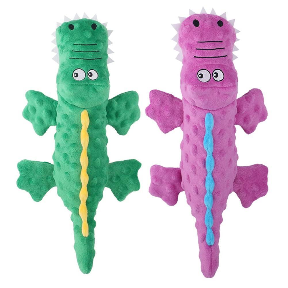 Stuffed Crocodile Plush Squeaker Dog Toy - iTalkPet