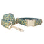 Teal Print Point Soft Personalized Dog Collar Set - iTalkPet