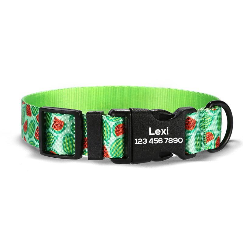 Watermelon Personalized Dog Collar with Leas & Bow tie Set - iTalkPet