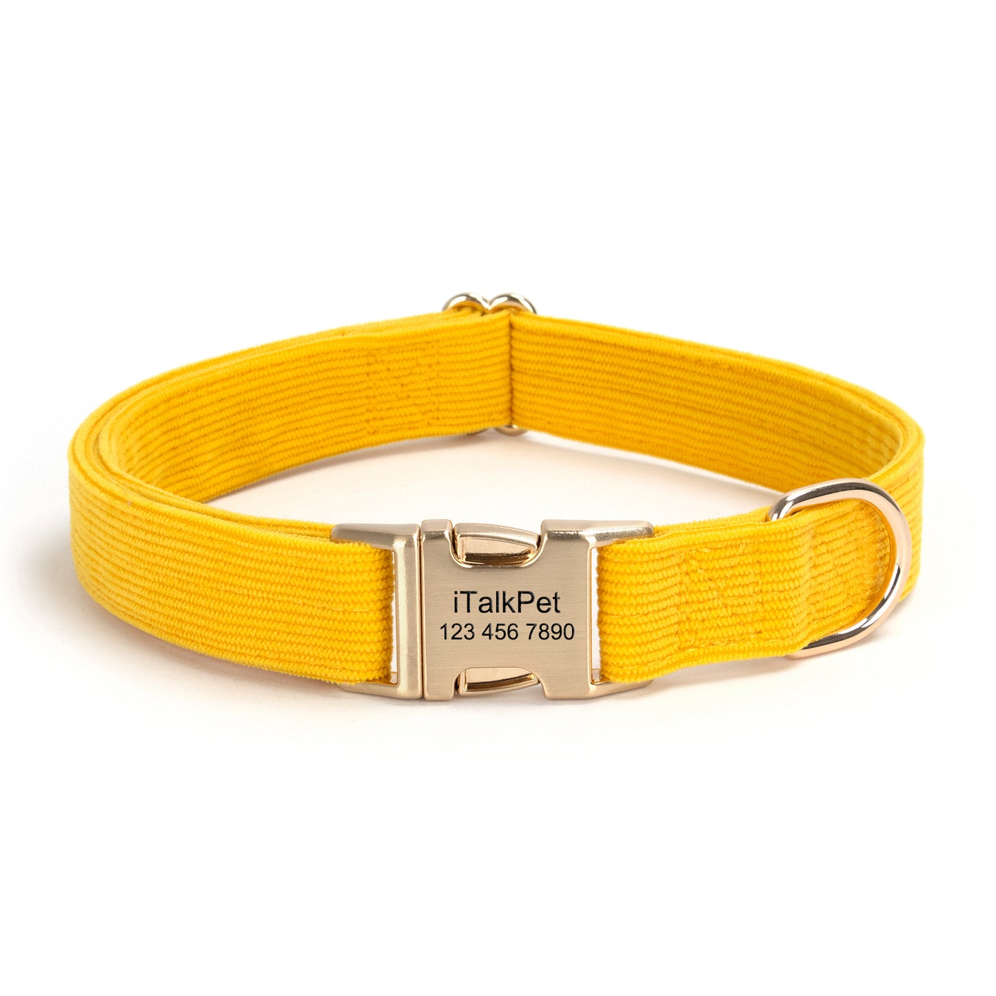 Metal Buckle Soft Flannel Pet Engraved Collar - Custom Dog Collar
