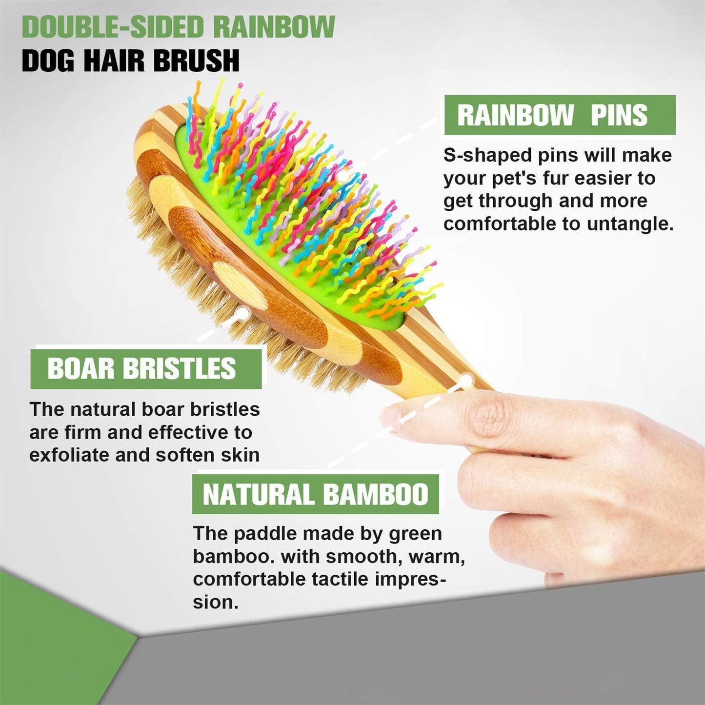 2-in-1 Dog Grooming Brush Detangles & Massages - iTalkPet